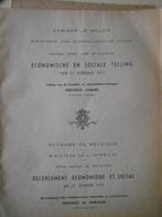 Recensement économique et social du 27 février 1937, Livres, Sciences sociales, Utilisé, Enlèvement ou Envoi