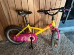 B'Twin 16" geel/roze kinderfiets, Fietsen en Brommers, Ophalen, Gebruikt, 16 tot 20 inch, B-Twin