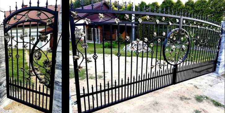 hekken, Poort, smeedijzeren poort, Artistieke smederij, Tuin en Terras, Tuinpoorten, Nieuw, Draaipoort, Staal, Ophalen of Verzenden