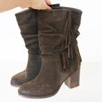 Belles bottes en daim à franges s22 (taille 38) €45, -, Comme neuf, Brun, Boots et Botinnes, ---