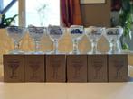 Lot de 6 verres à Orval JC Servais bleus (33cl), Verzamelen, Nieuw, Ophalen of Verzenden, Bierglas