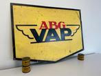 ABG VAP motor olie oud reclamebord, Reclamebord, Gebruikt, Ophalen of Verzenden