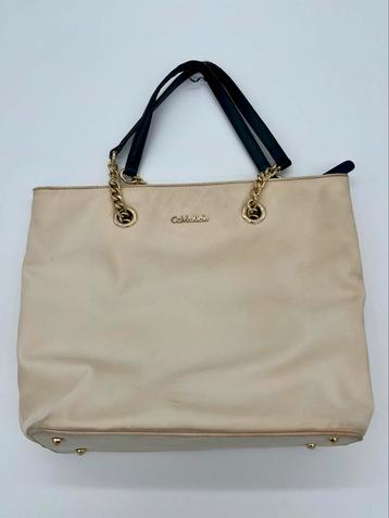  Calvin Klein Handbag Beige Gold Woman - RN 54163 CA 57151