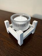 Gelaste metalen theelichthouder industrieel design, Ophalen, Metaal, Nieuw, Wit