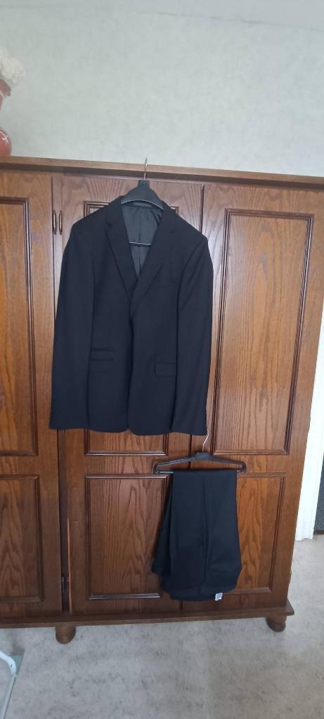 Costume noir WE - Taille 48/50, Kleding | Heren, Kostuums en vesten, Zo goed als nieuw, Maat 48/50 (M), Zwart, Ophalen