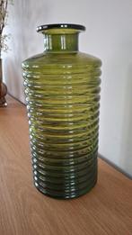 doorzichtige groene vaas, Huis en Inrichting, Ophalen, Zo goed als nieuw, Overige kleuren, Glas