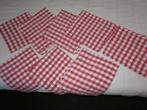 8 serviettes en tissu, Envoi, Neuf, Rouge