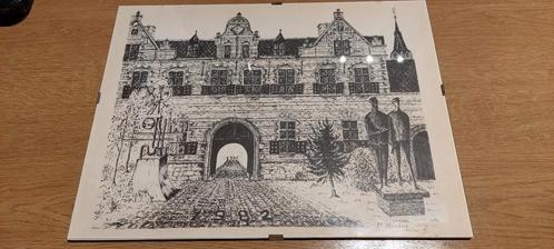 Pentekening - Hasselt - M. Houbrix - 1982, Antiek en Kunst, Kunst | Tekeningen en Fotografie, Ophalen of Verzenden