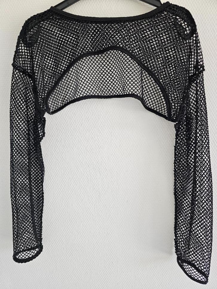 zwart doorschijnend topje, Kleding | Dames, Topjes, Nieuw, Maat 38/40 (M), Zwart, Lange mouw, Ophalen of Verzenden