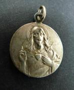 oude medaille Jezus Maria Kind, Verzamelen, Sieraad, Gebruikt, Ophalen of Verzenden, Christendom | Katholiek