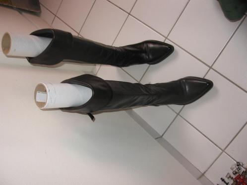 Converteerbare laarzen Pepe in kniebeschermers 100% LEDER he, Kleding | Dames, Schoenen, Zo goed als nieuw, Hoge laarzen, Zwart