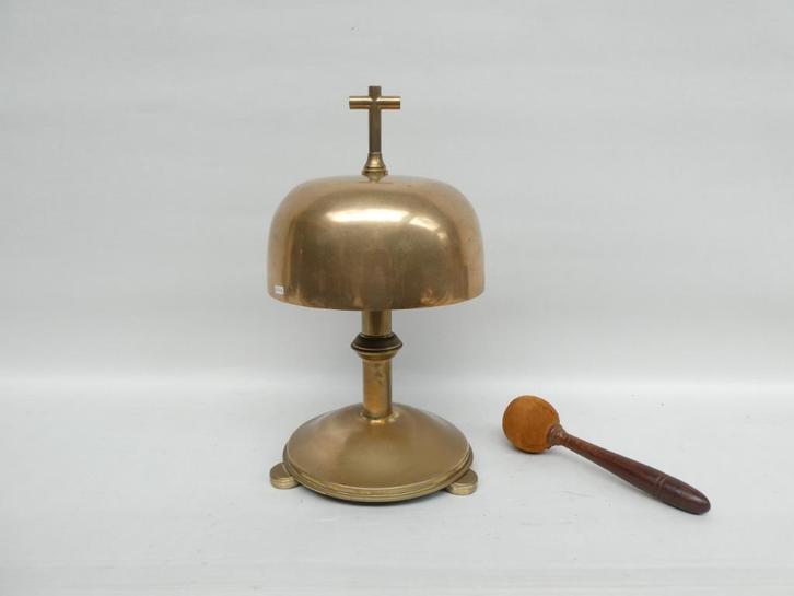 Bronzen altaargong met zeer heldere langdurende galm, Antiek en Kunst, Antiek | Religieuze voorwerpen, Ophalen