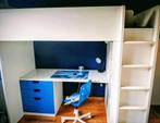 Twee hoogslapers met bureau en bureaustoel, Ophalen, Gebruikt, 90 cm, Eenpersoons