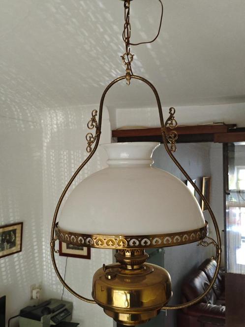 Suspensie, Huis en Inrichting, Lampen | Hanglampen, Gebruikt, 50 tot 75 cm, Glas, Metaal, Ophalen