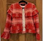Zara Rood Geruit Freyed Zoom Gingham Blazer Jas Jack vest M, Ophalen of Verzenden, Zo goed als nieuw, Maat 38/40 (M), Rood