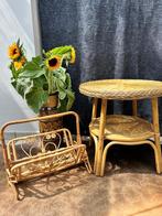Rotan salontafel tijdschriftenhouder  poef, Huis en Inrichting, Ophalen, Gebruikt, Overige materialen