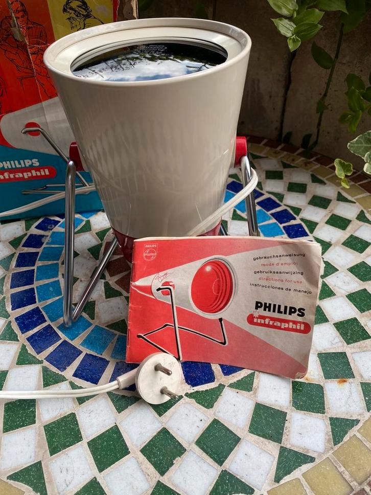 Philips Infraphil vintage designlamp (jaren 60), Antiek en Kunst, Antiek | Verlichting, Ophalen