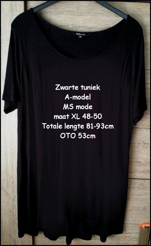 Zwarte stretch tuniek M&S Mode XL 48, Vêtements | Femmes, Grandes tailles, Comme neuf, Chemisier ou Tunique, Noir, Envoi