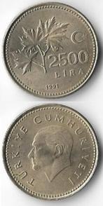 Monnaie Turquie Année 1991, Timbres & Monnaies, Monnaies | Europe | Monnaies non-euro, Enlèvement ou Envoi, Monnaie en vrac, Autres pays