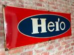 Groot emaille bord “Hero” - Langcat Bussum, Verzamelen, Ophalen of Verzenden, Gebruikt, Reclamebord