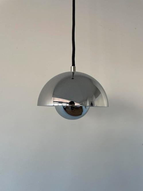 &Tradition Flowerpot VP10 chromen hanglamp, Huis en Inrichting, Lampen | Hanglampen, Zo goed als nieuw, Minder dan 50 cm, Metaal