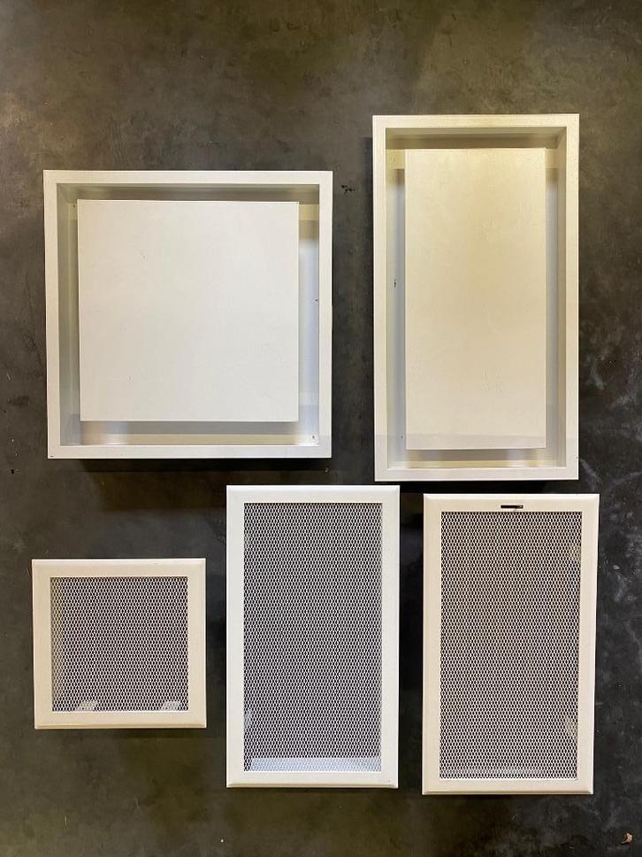 5 verschillende verluchtingsroosters, Doe-het-zelf en Bouw, Ventilatie en Afzuiging, Nieuw, Ophalen