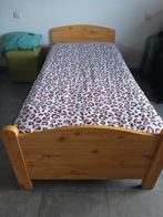 Houten bed te geef, Huis en Inrichting, Slaapkamer | Complete slaapkamers, Ophalen, Gebruikt, Eenpersoons, Hout