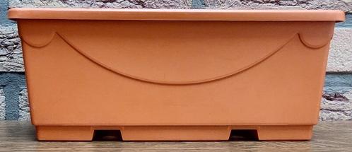 2 Bloembakken - Terracotta kleur - Tirol, Tuin en Terras, Bloempotten, Zo goed als nieuw, Kunststof, Binnen, Balkon, Tuin, Minder dan 40 cm
