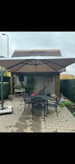 Parasol met zware voet, Tuin en Terras, Ophalen, Gebruikt