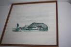 Ets , Dirk Baksteen , "Het Kapelletje " in glazen kader, Antiek en Kunst, Kunst | Etsen en Gravures, Ophalen of Verzenden