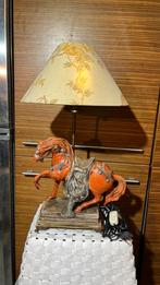 Antiek, oude met paard tafellamp, bijzetlamp…gerestaureerd.!, Ophalen