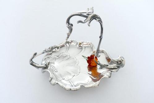 Verzilverde Presenteerschaal in Rococo-stijl - 19e eeuw, Antiek en Kunst, Antiek | Schalen, Verzenden