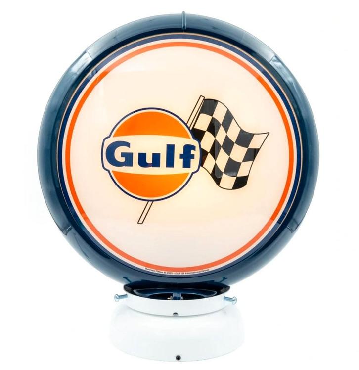 Gulf benzinepompbollen voor benzinepomp of decoratie, Collections, Marques & Objets publicitaires, Neuf, Table lumineuse ou lampe (néon)