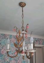 Kroonluchter Louis XV stijl met porselein, Huis en Inrichting, Ophalen, Gebruikt, Chandelier Louis XV