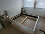 Bedkader 160x200 kunstleder wit, Huis en Inrichting, Slaapkamer | Bedden, Wit, Tweepersoons, Ophalen of Verzenden, Zo goed als nieuw