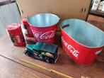 Set Coca-Cola blikken ijsemmer auto ford, Verzamelen, Gebruikt, Ophalen of Verzenden
