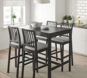 Table de bar Ekedalen IKEA + 2 chaises, Enlèvement, Utilisé