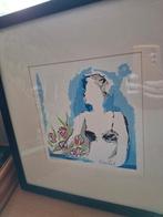 Sylvia kristel actrice zeefdruk, Antiek en Kunst, Ophalen