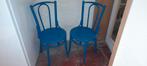 Blauwe houten stoelen, prijs 12 euro stuk, Enlèvement, Utilisé