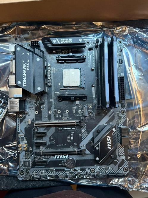 MSI B450 + Ryzen 7 5800X + Corsair 32GB Ram, Computers en Software, Moederborden, Zo goed als nieuw, AMD, DDR4, Ophalen