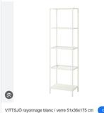 étagère métal et verre blanche - VITTSJO ikea, Huis en Inrichting, Ophalen, Zo goed als nieuw