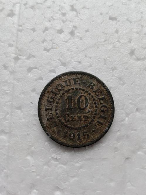 10 centiemes BEF 1915, Timbres & Monnaies, Monnaies | Belgique, Monnaie en vrac, Autre, Enlèvement ou Envoi