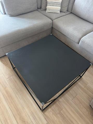 Vierkante salontafel – zwart metaal – 90 cm beschikbaar voor biedingen