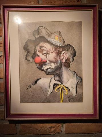 Aquarel clown beschikbaar voor biedingen