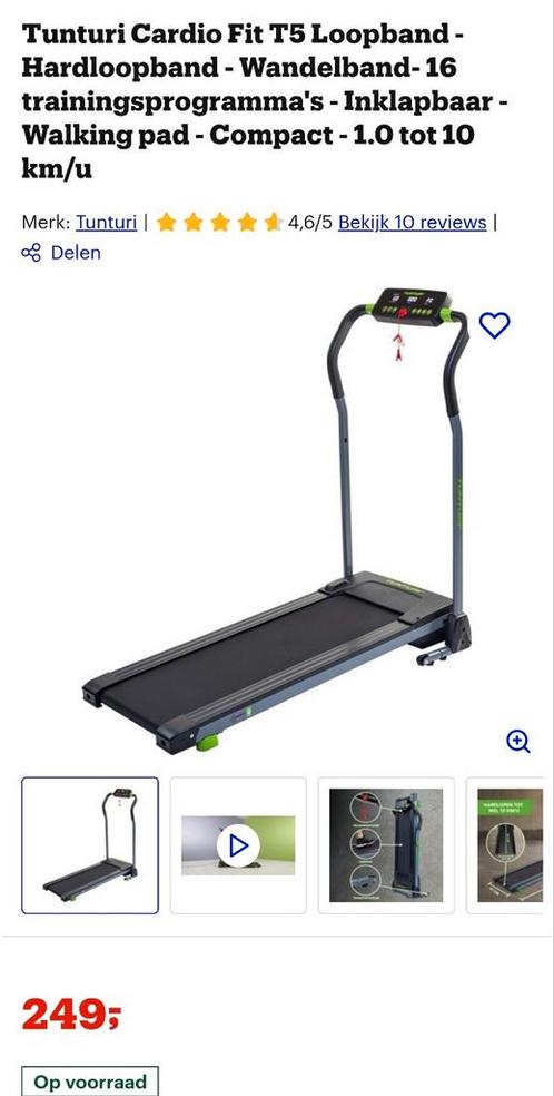 Tunturi cardio T5 loopband/wandelband, Sport en Fitness, Fitnessapparatuur, Nieuw, Loopband, Ophalen