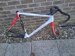 Museeuw MF-1 racefietsframe. Carbon-vlascarbon met kopserie, Fietsen en Brommers, Fietsonderdelen, Ophalen, Frame, Gebruikt, Racefiets