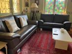 Lederen salon, Huis en Inrichting, Ophalen, Gebruikt, Leer