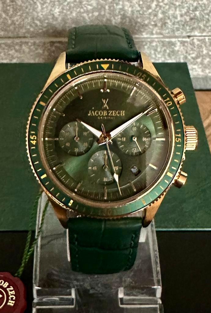 JACOB ZECH MILANO SPORT CHRONO TWV479€! 💯%NIEUW!, Handtassen en Accessoires, Sporthorloges, Nieuw, Ophalen of Verzenden