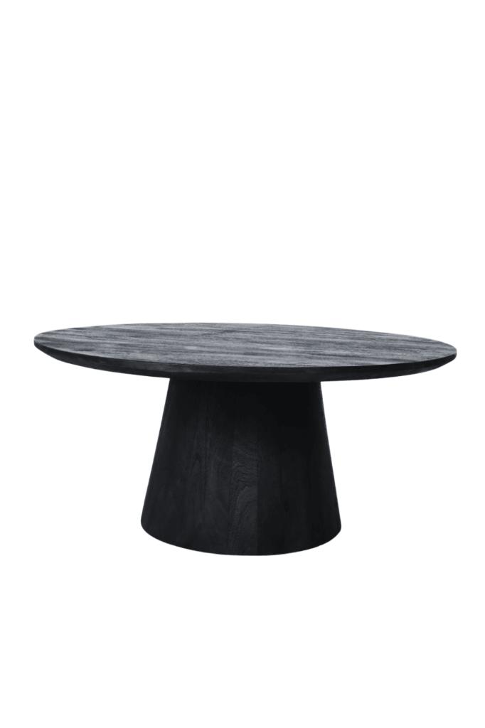 Ronde zwarte salontafel 80x80x40 of 60x60x45, Maison & Meubles, Tables | Tables de salon, Neuf, Moins de 50 cm, Moins de 50 cm