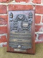 Bronzen gedenkplaat voor jagers uit de Ardennen, Verzamelen, Ophalen of Verzenden